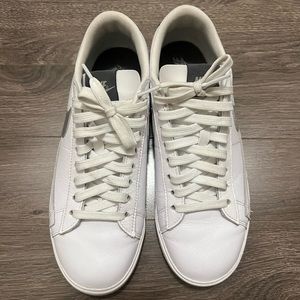 Nike all leather white sneakers.